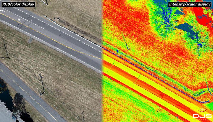 Large-scale photogrammetry; A roadway captured with drone-based photography