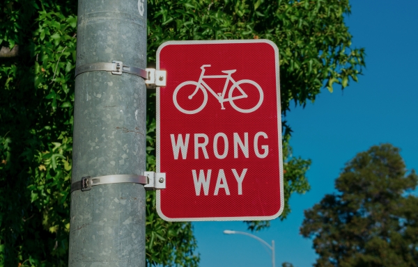 Bicycle Collision: Riding the Wrong Way at Night